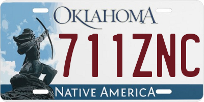 OK license plate 711ZNC