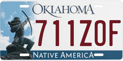 OK license plate 711ZOF