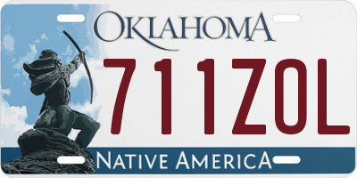 OK license plate 711ZOL
