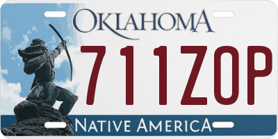 OK license plate 711ZOP