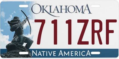 OK license plate 711ZRF