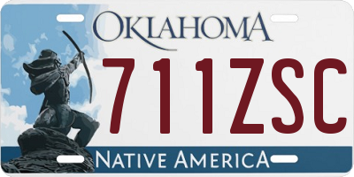 OK license plate 711ZSC