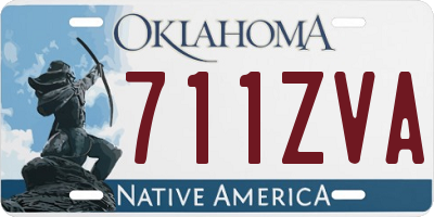 OK license plate 711ZVA