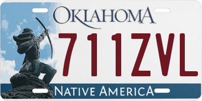 OK license plate 711ZVL