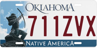 OK license plate 711ZVX