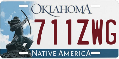 OK license plate 711ZWG