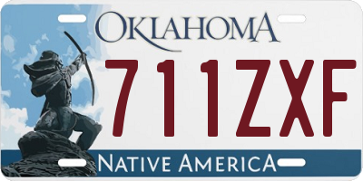 OK license plate 711ZXF