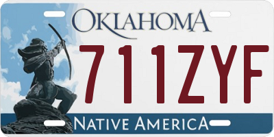 OK license plate 711ZYF
