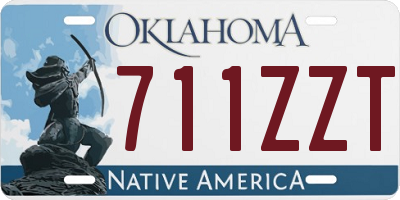 OK license plate 711ZZT