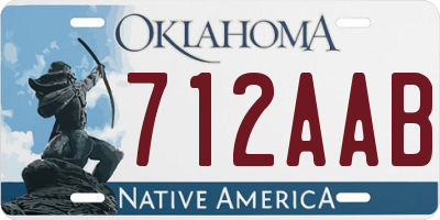 OK license plate 712AAB