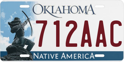 OK license plate 712AAC