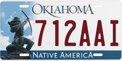 OK license plate 712AAI