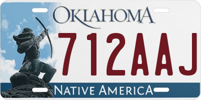 OK license plate 712AAJ