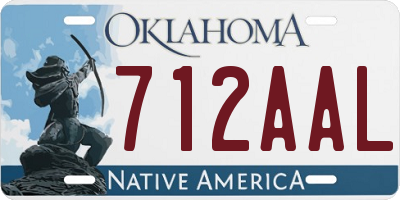 OK license plate 712AAL