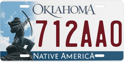 OK license plate 712AAO