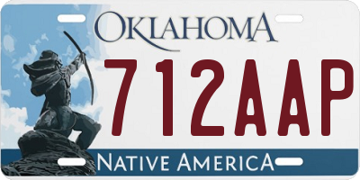 OK license plate 712AAP