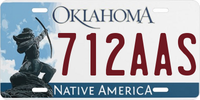 OK license plate 712AAS