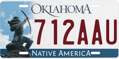 OK license plate 712AAU