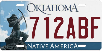 OK license plate 712ABF