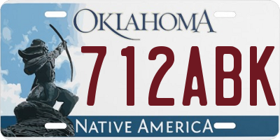 OK license plate 712ABK