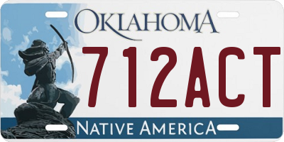 OK license plate 712ACT
