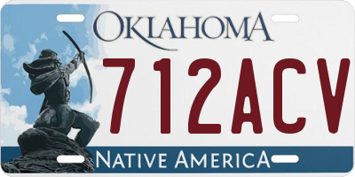 OK license plate 712ACV