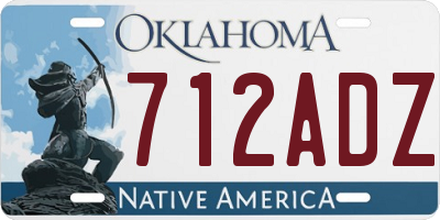 OK license plate 712ADZ