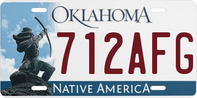 OK license plate 712AFG