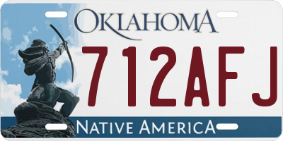 OK license plate 712AFJ