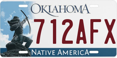 OK license plate 712AFX