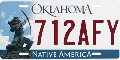 OK license plate 712AFY