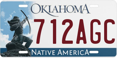 OK license plate 712AGC