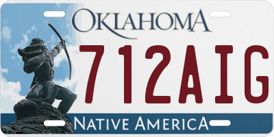 OK license plate 712AIG