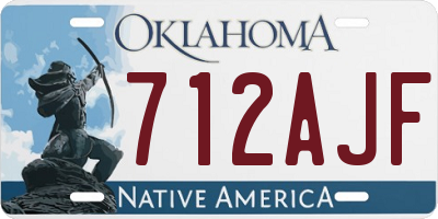 OK license plate 712AJF