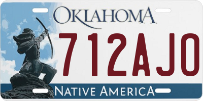 OK license plate 712AJO