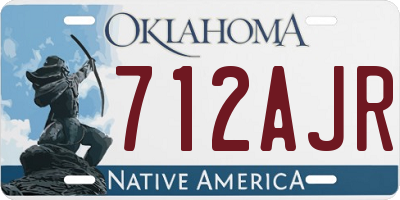 OK license plate 712AJR