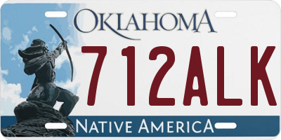 OK license plate 712ALK