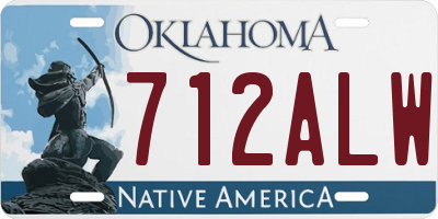 OK license plate 712ALW