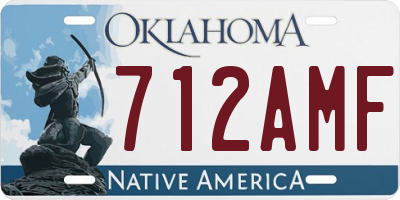 OK license plate 712AMF
