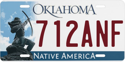 OK license plate 712ANF