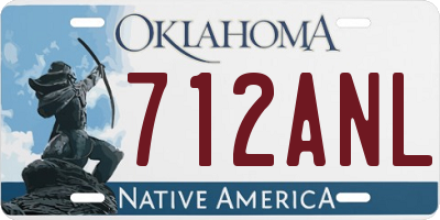 OK license plate 712ANL
