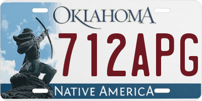 OK license plate 712APG