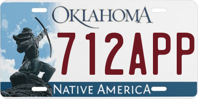 OK license plate 712APP