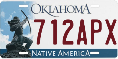 OK license plate 712APX