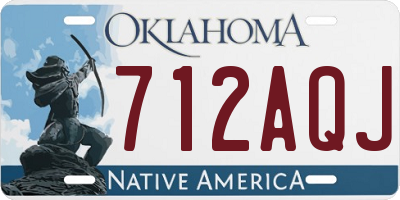 OK license plate 712AQJ