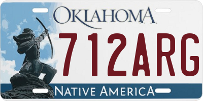 OK license plate 712ARG