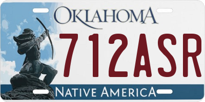 OK license plate 712ASR