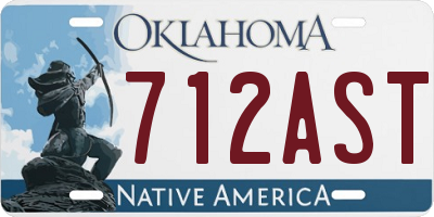OK license plate 712AST