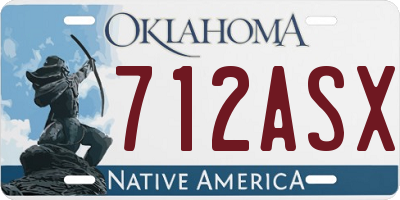 OK license plate 712ASX