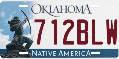 OK license plate 712BLW